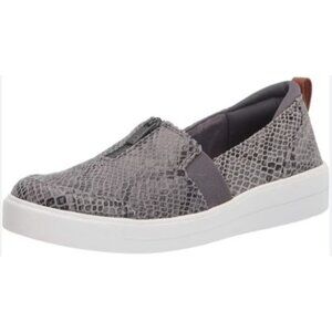 Ryka Vivvi Slip On Sneakers Zip Detail Size 7.5 W Snake Grey Wide NWB